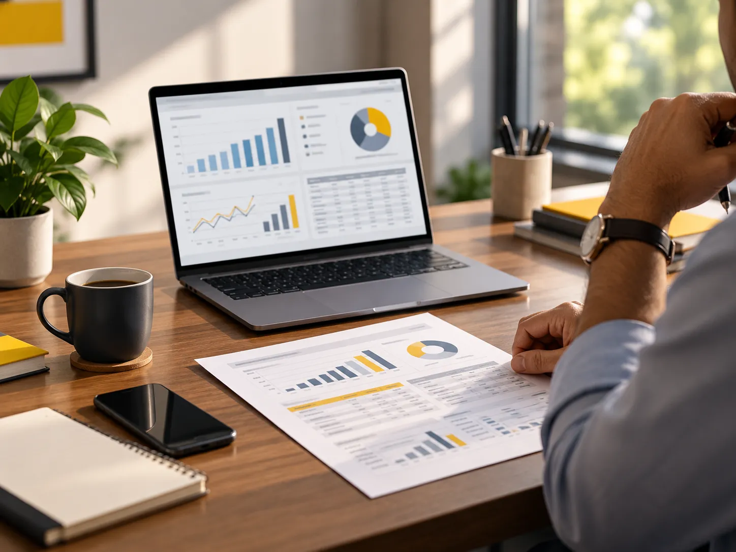 A monthly finance pack with every filing marked current